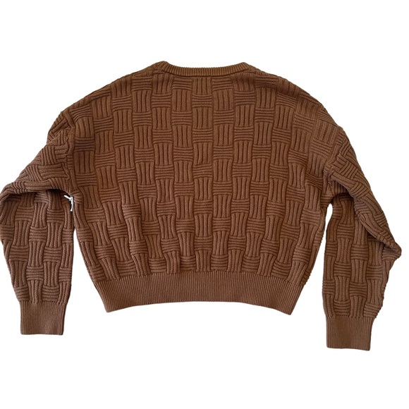 Reformation Winnie basketweave organic cotton sweater size XL - Picture 6 of 8